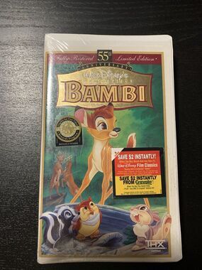 Bambi 55th Anniversary Limited Edition Masterpiece Collection VHS Factory Sealed